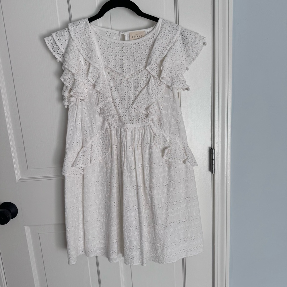 Sezane Alexane Dress in Ecru sz 38 - Picture 4 of 13